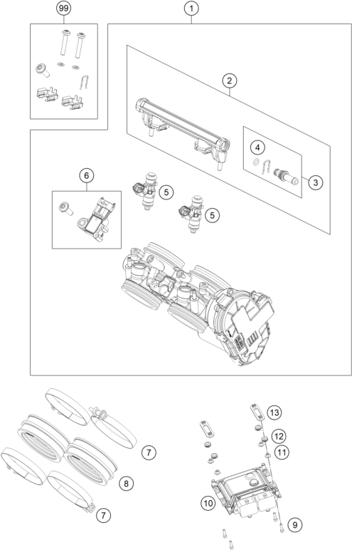 CORPS DU CLAPET D ETRANGLEMENT POUR 790 DUKE GREY - DIRECT DELIVERY 2022 (EU)