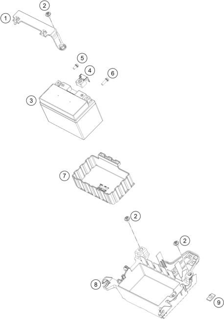 BATTERIE POUR 790 DUKE BLACK 2018 (EU)