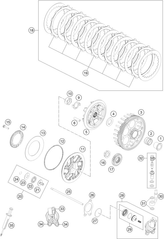 EMBRAYAGE POUR FREERIDE 250 F 2018 (EU)