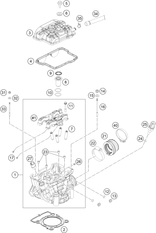 CULASSE POUR FREERIDE 250 F 2018 (EU)