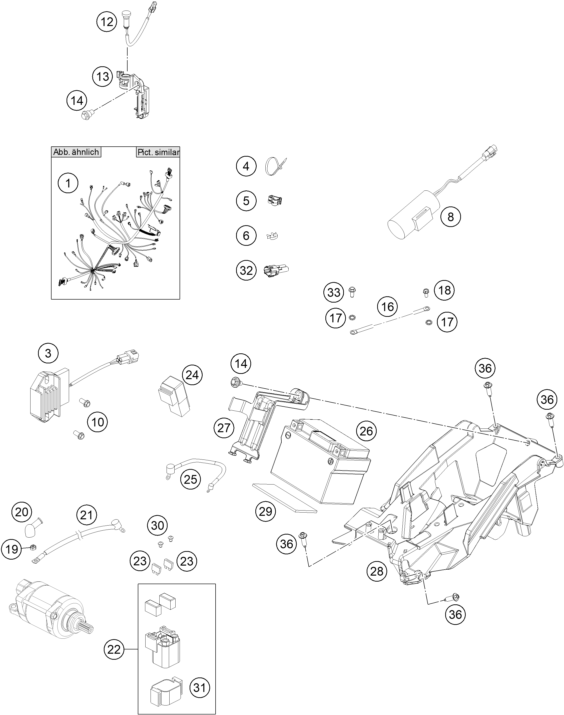 FAISCEAU DE CABLES POUR 250 SX F 2018 EU