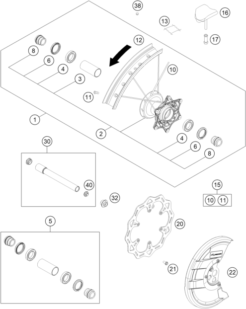 ROUE AVANT POUR 300 EXC TPI ERZBERGRODEO 2021 EU