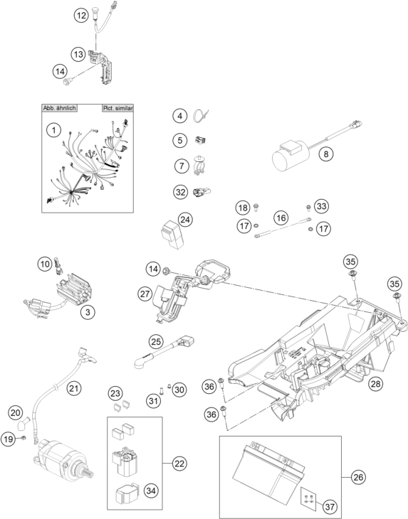 FAISCEAU DE CABLES POUR 250 SX-F 2019 (EU)