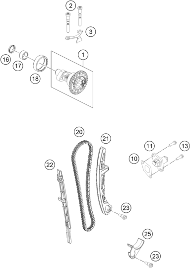 COMMANDE DE DISTRIBUTION POUR 450 SX F 2020 EU