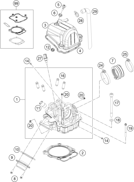 CULASSE POUR 450 SX F 2022 EU