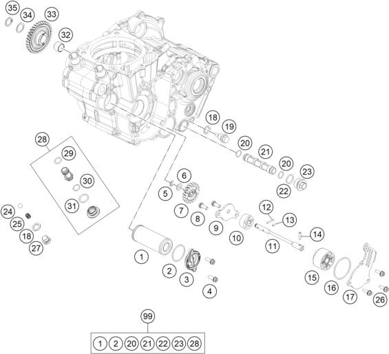 SYSTEME DE LUBRIFICATION POUR 450 SX-F 2020 (EU)