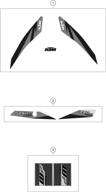 KIT DECO POUR 250 EXC TPI 2018 EU