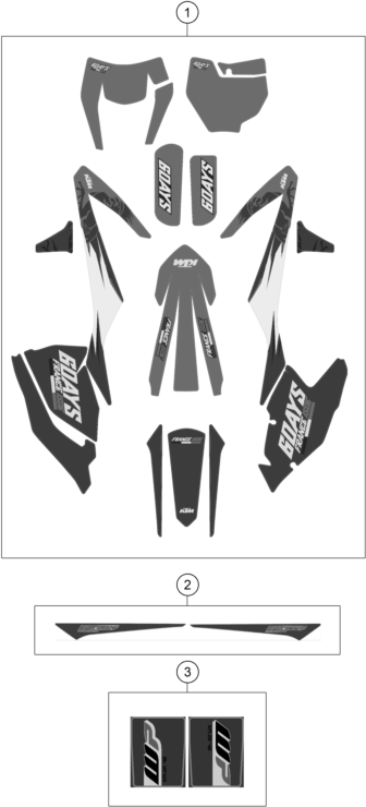 KIT DECO POUR 350 EXC F SIX DAYS 2018 EU
