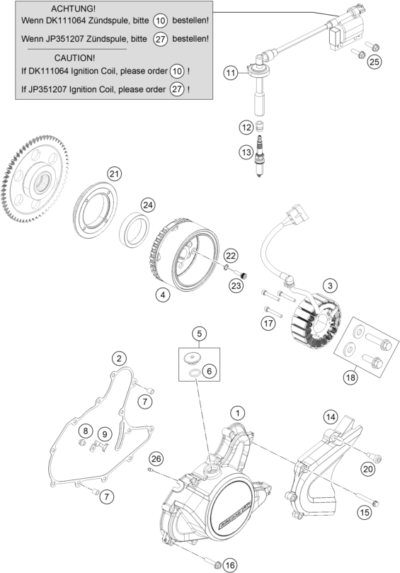 SYSTEME DE ALLUMAGE POUR 200 DUKE BLACK WO ABS BD 2018 EU