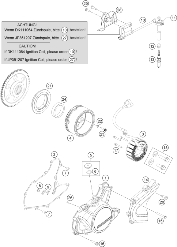 SYSTEME DE ALLUMAGE POUR RC 200 WHITE WO ABS BD 2018 EU