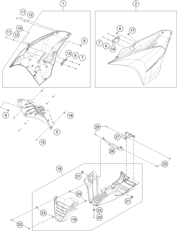 CARENAGE POUR RC 390 BLACK 2019 EU