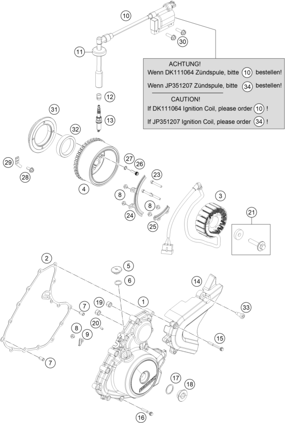 SYSTEME DE ALLUMAGE POUR RC 390 BLACK BD 2018 EU
