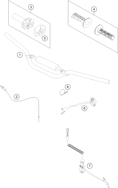 GUIDON ARMATURES POUR 50 SX 2019 EU