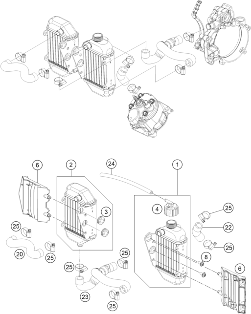 SYSTEME DE REFROIDISSEMENT POUR 50 SX MINI 2019 EU