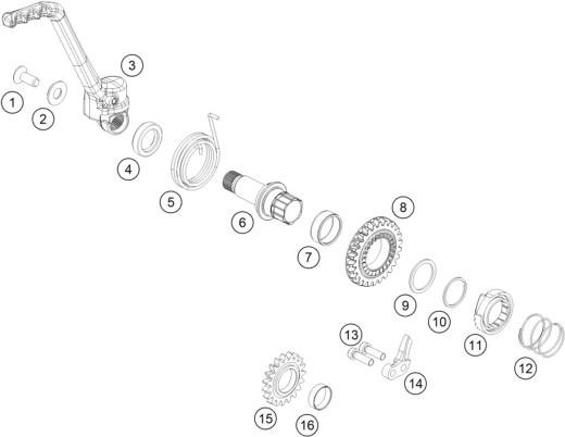 DEMARREUR KICK POUR 85 SX 17/14 2020 (EU)