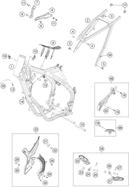 CADRE POUR 125 SX 2019 (EU)