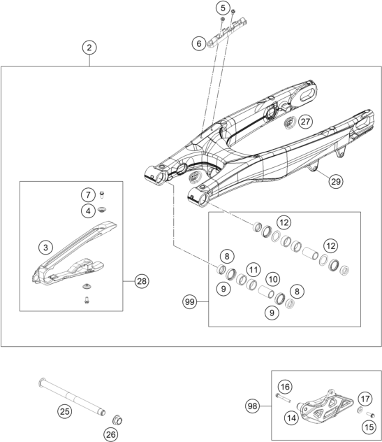 BRAS OSCILLANT POUR 125 SX 2019 (EU)