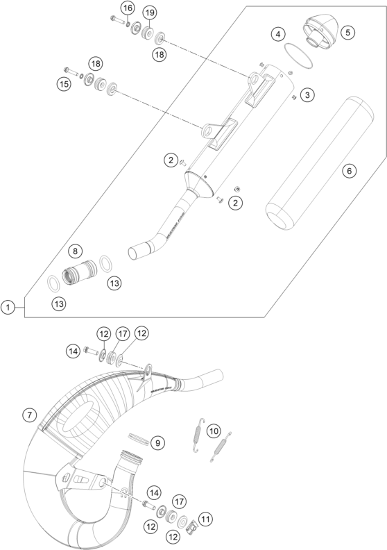 SYSTEME DECHAPPEMENT POUR 125 SX 2020 (EU)