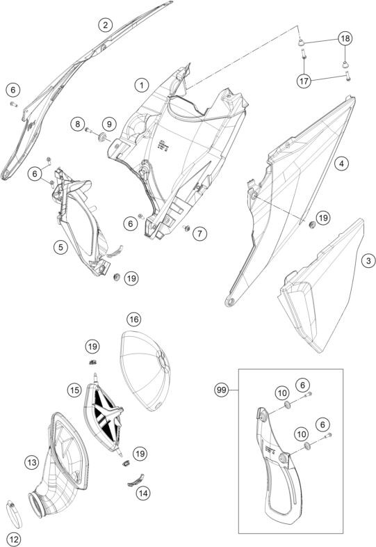 FILTRE A AIR POUR 125 SX 2020 EU
