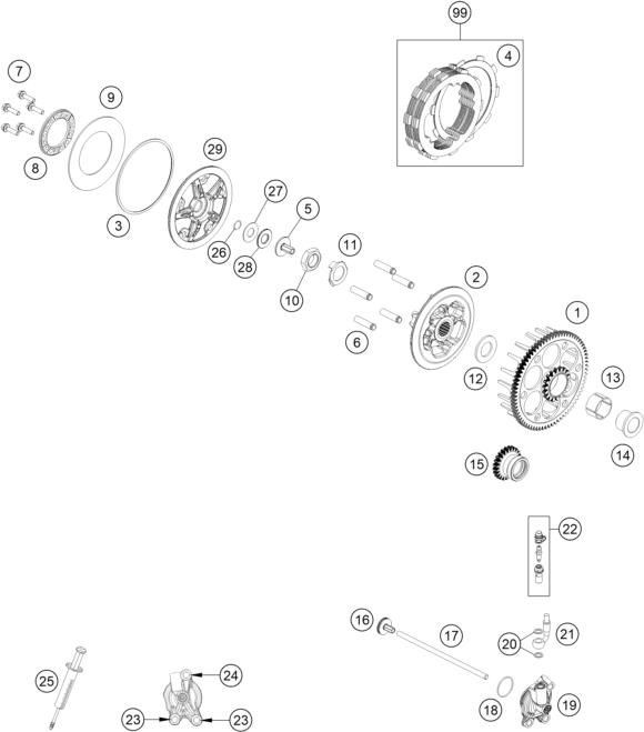 EMBRAYAGE POUR 150 EXC TPI 2021 (EU)