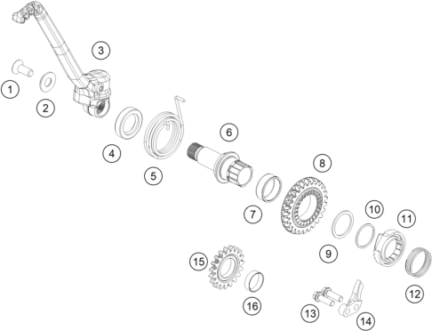 DEMARREUR KICK POUR 125 SX 2020 (EU)