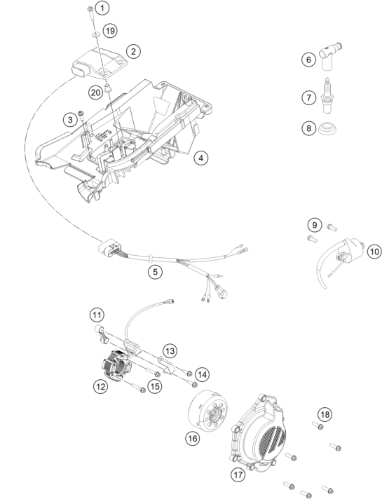SYSTEME DE ALLUMAGE POUR 125 SX 2019 EU