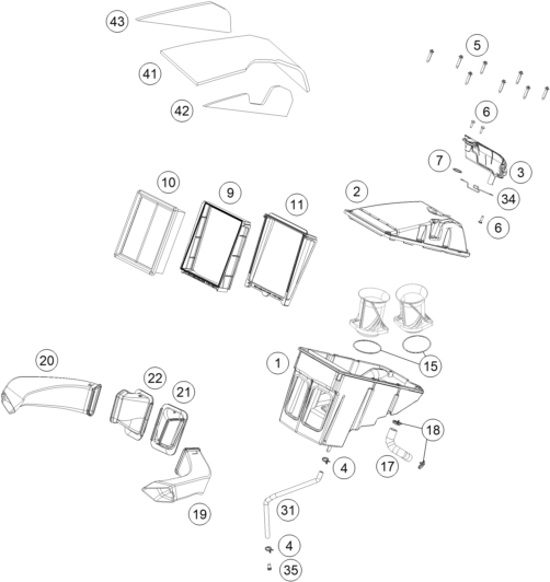 FILTRE A AIR POUR 1290 SUPER DUKE GT BLACK 2019 EU