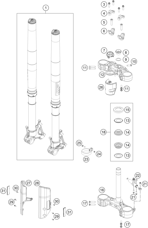 FOURCHE TELESCOPIQUE TE DE FOURCHE POUR 890 ADVENTURE R 2021 (EU)