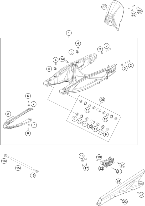 BRAS OSCILLANT POUR 890 ADVENTURE R 2023 EU