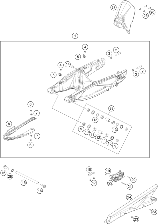BRAS OSCILLANT POUR 890 ADVENTURE R 2025 EU