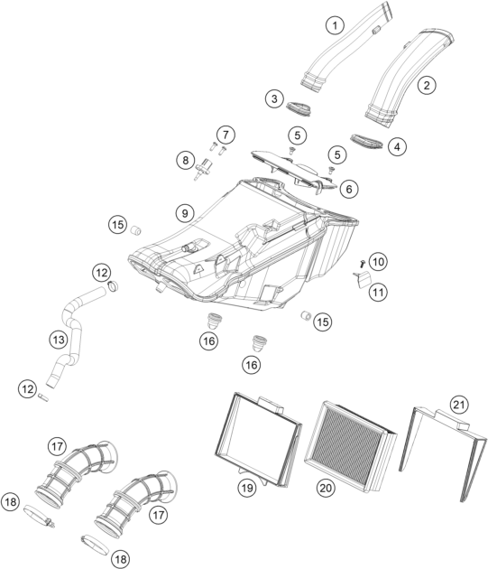 FILTRE A AIR POUR 890 ADVENTURE R RALLY 2021 EU