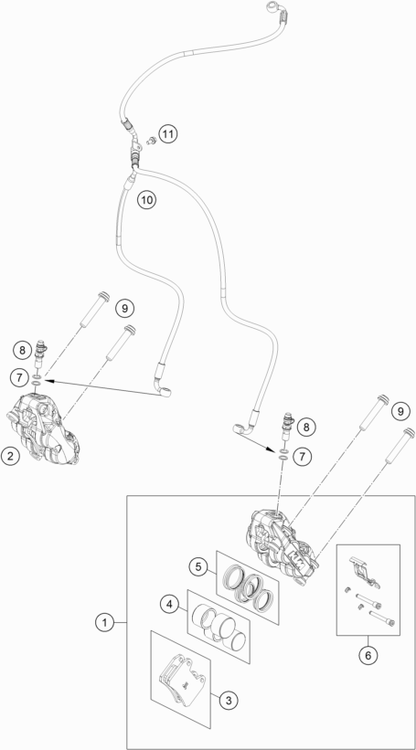 ETRIER DE FREIN AVANT POUR 790 ADVENTURE R 2019 (EU)