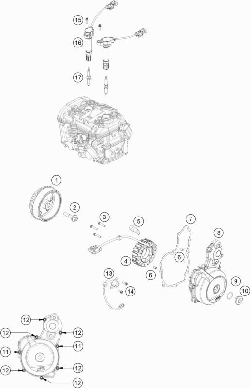 SYSTEME DE ALLUMAGE POUR 790 ADVENTURE ORANGE 2022