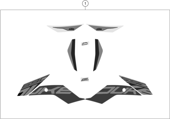 KIT DECO POUR 690 DUKE ORANGE 2019 EU