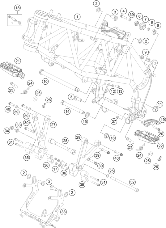 CADRE POUR 450 RALLY FACTORY REPLICA 2021 EU