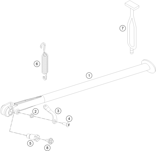 BEQUILLE LATERALE BEQUILLE CENTRALE POUR 450 RALLY FACTORY REPLICA 2018 (EU)