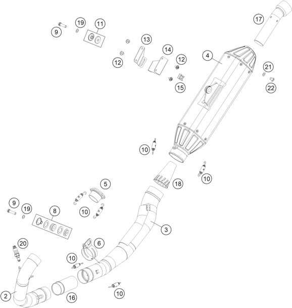 SYSTEME DECHAPPEMENT POUR 450 RALLY FACTORY REPLICA 2022 EU