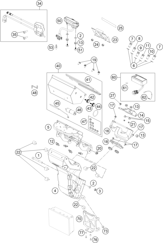 INSTRUMENTS SYSTEME DE VERROUILLAGE POUR 450 RALLY FACTORY REPLICA 2018 EU