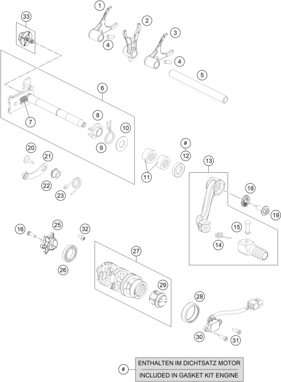 MECANISME DE SELECTION POUR 690 ENDURO R 2019 (EU)