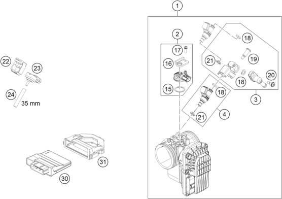 CORPS DU CLAPET DETRANGLEMENT POUR 690 ENDURO R 2019 (EU)