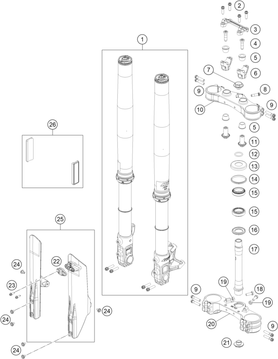 FOURCHE TELESCOPIQUE TE DE FOURCHE POUR 690 SMC R 2022 (EU)