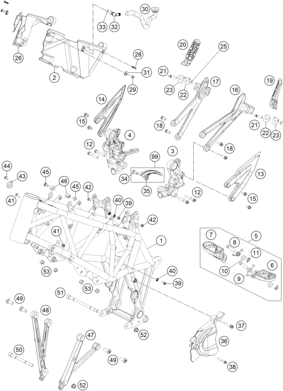 CADRE POUR 690 ENDURO R 2021 EU