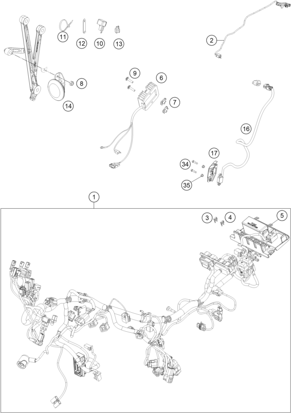 FAISCEAU DE CABLES POUR 690 ENDURO R 2019 (EU)