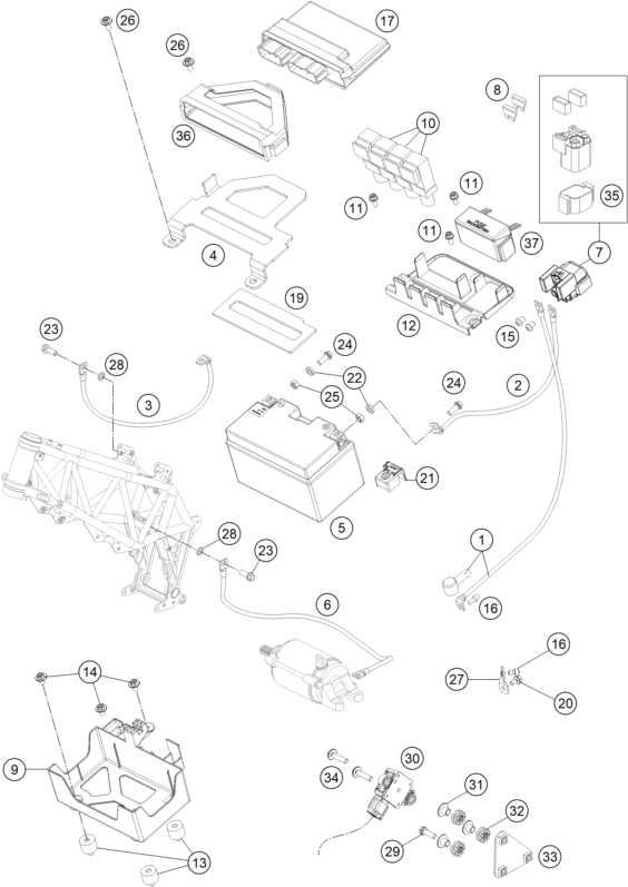 BATTERIE POUR 690 ENDURO R 2019 EU