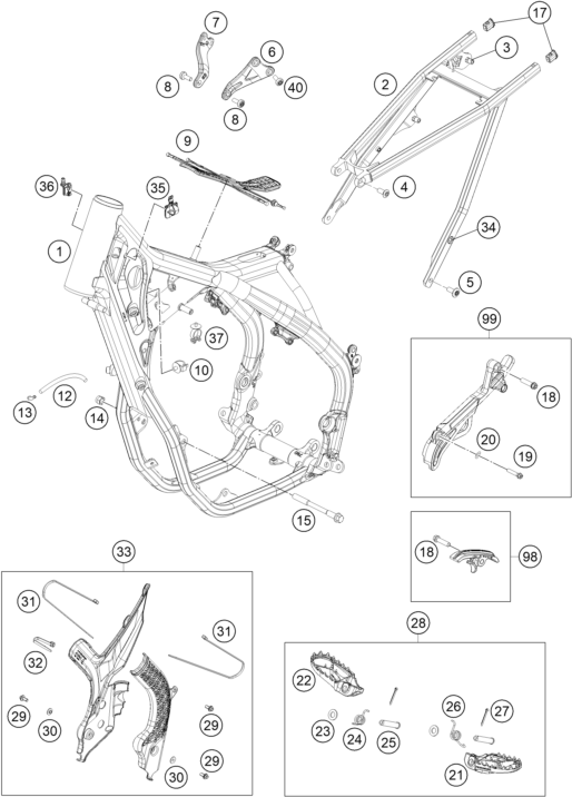 CADRE POUR 450 SX-F 2022 (EU)