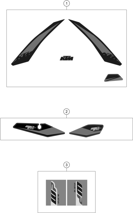 KIT DECO POUR 250 EXC TPI 2019 EU