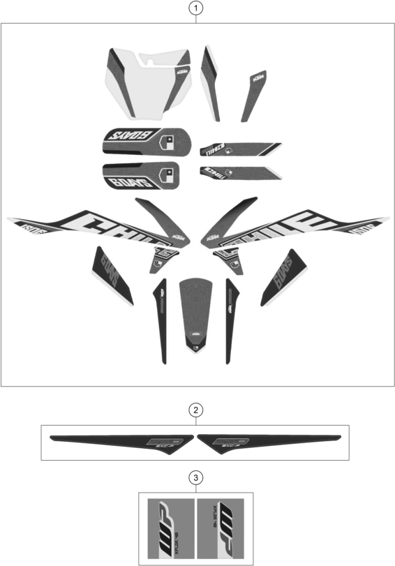 KIT DECO POUR 250 EXC F SIX DAYS 2019 EU