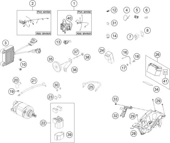 FAISCEAU DE CABLES POUR 250 EXC-F 2019 (EU)