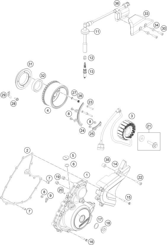 SYSTEME DE ALLUMAGE POUR 250 DUKE ORANGE - B.D. 2019 (EU)