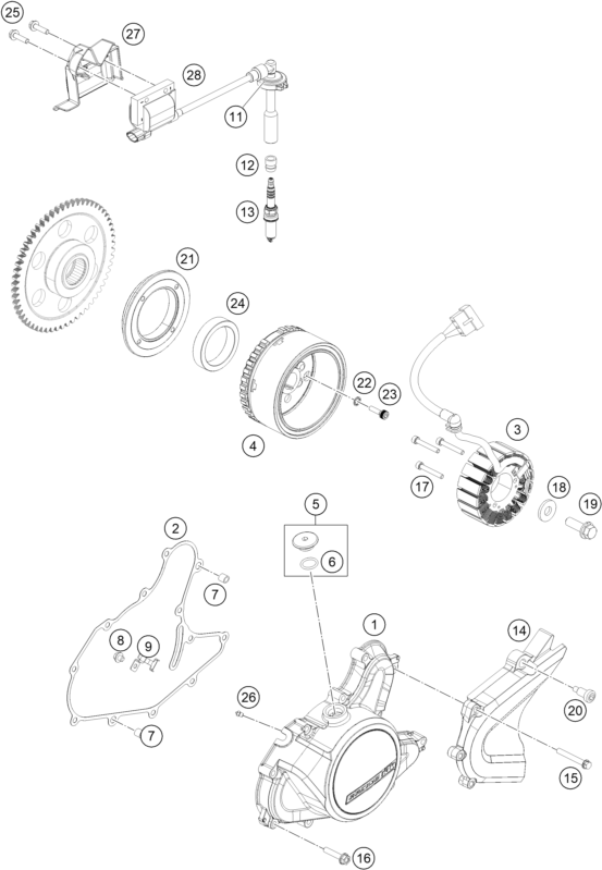 SYSTEME DE ALLUMAGE POUR RC 125 ORANGE - B.D. 2019 (EU)